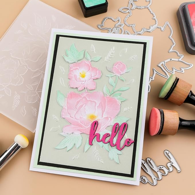 3D Embossing Folder for Card Making DIY Scrapbooking Blossom Bloom Floral - Image 3