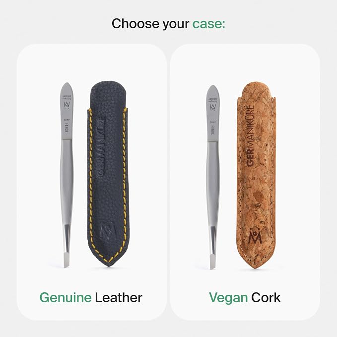 GERMANIKURE Slanted Tweezers in Leather Case - Image 6