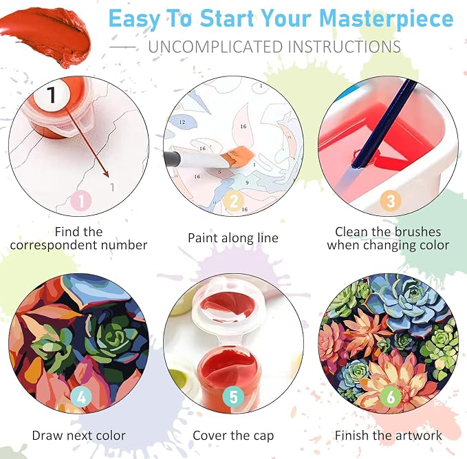 Offito Paint by Numbers Kit for Adults - Image 6