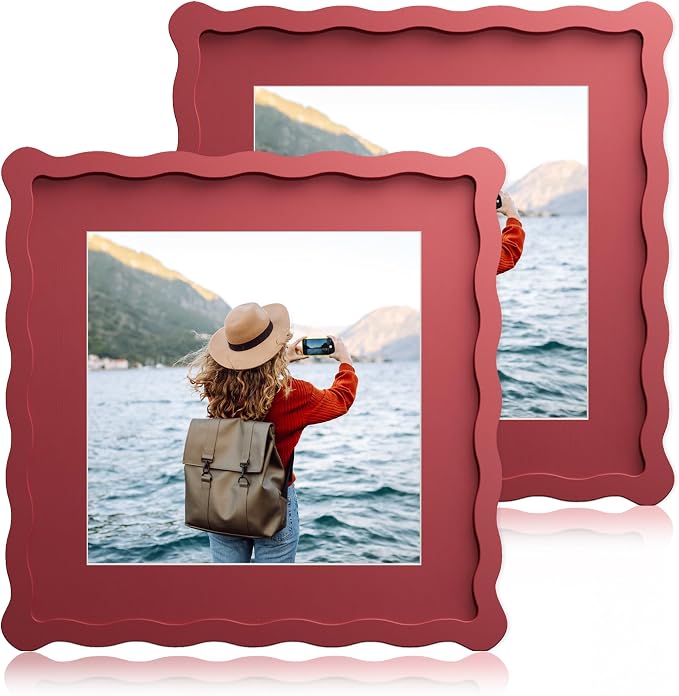 10x10 Wavy Picture Frame With Mat by Unknown