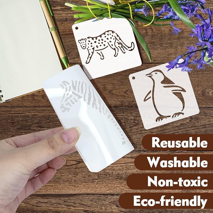 50 PCS Animal Painting Stencils Reusable Animal Stencils - Image 3
