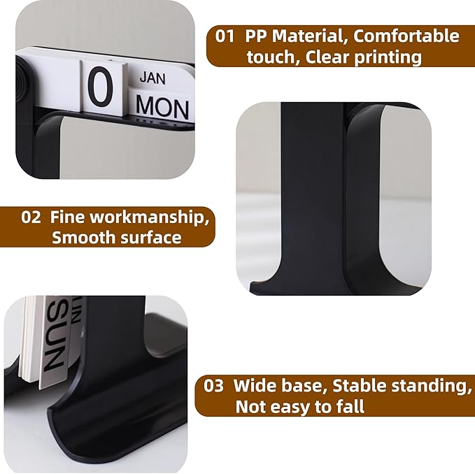 Perpetual Calendar, Standing Flip Calendar, Aesthetic Reusable Daily Page - Image 7
