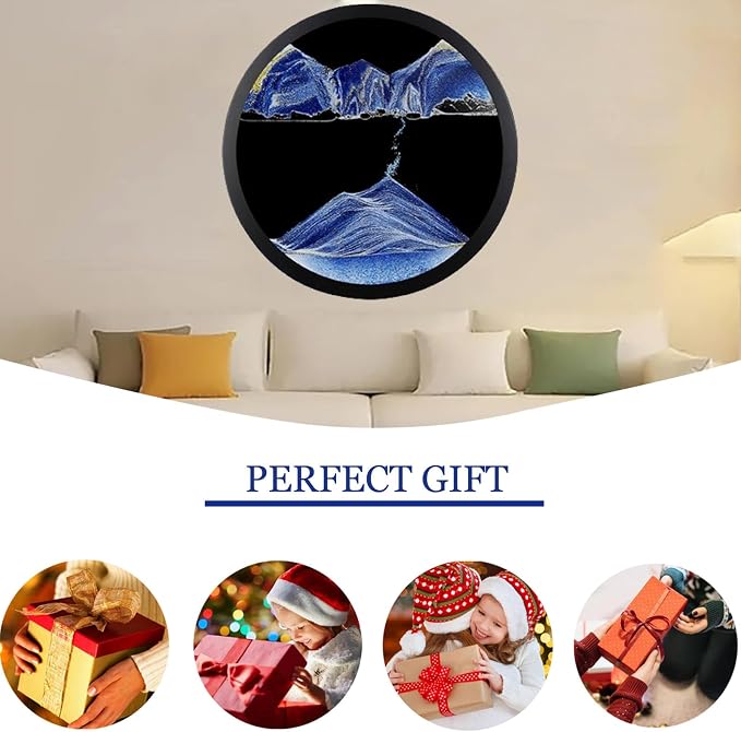 PROEATS Moving Sand Art, Wall Art Deep Sea Sandscape Room Decoration, - Image 5