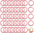 Round Carabiner Clip Bulk 48pcs 1 Inch Colorful Circle Carabiner Key Ring Clips by Cmidy