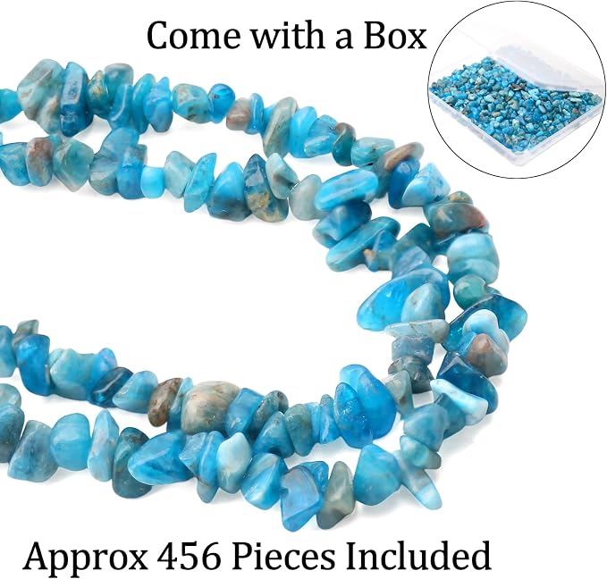 456 PCs Natural Chip Stone Beads, 5-8mm Irregular Multicolor Gemstones Loose - Image 4