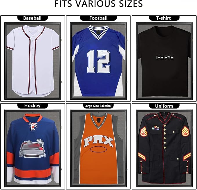 IHEIPYE Large Jersey Frame Display Case Lockable, Sport Jersey Shadow Box - Image 5