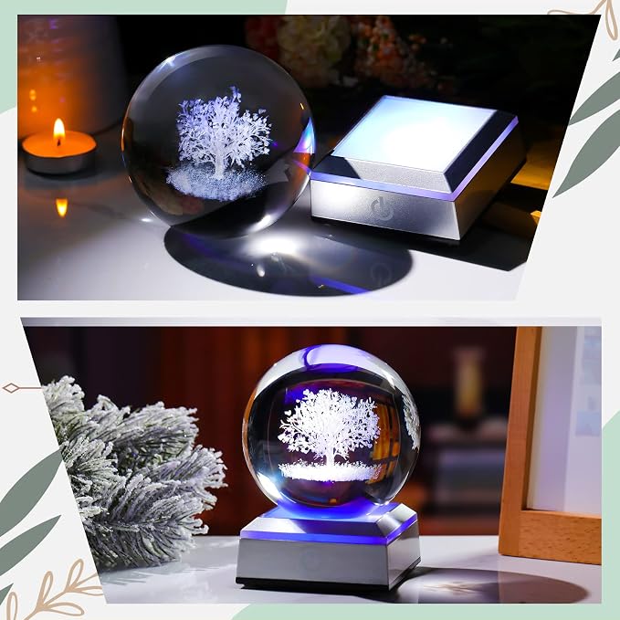 Ornalrist Crystal Ball 3D Engraved Tree of Life - Image 5