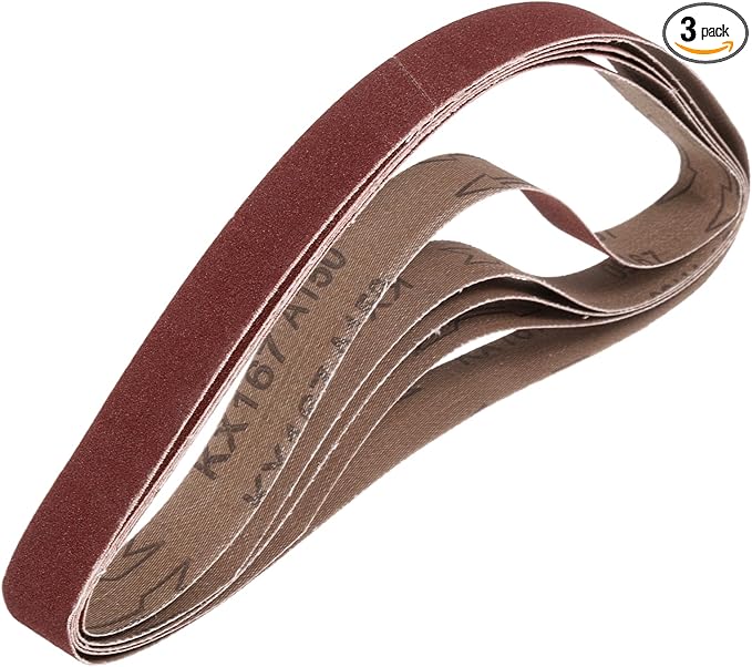 HARFINGTON 1 x 30 Inch Sanding Belts, 3 Pcs 150 Grits Aluminum Oxide Abrasive Belt Sander File Belt for Woodworking, Metal Polishing, Knife Sharpener