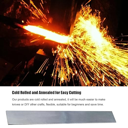 5 Pack 1095 Steel for Knife Making - 12"x1.5"x1/8" 1095 Steel Flat Stock Knife Blanks for Knife Making DIY