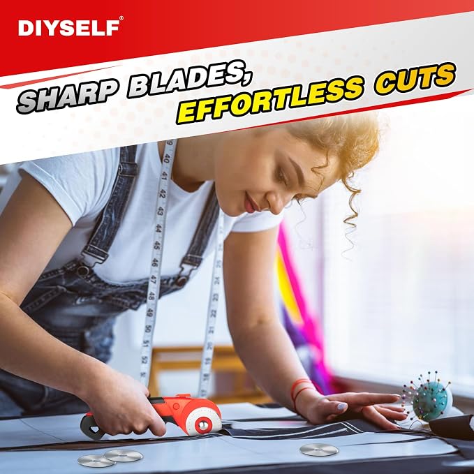 DIYSELF 45mm Rotary Cutter for Fabric, Fabric Cutter Rotary Tool - Image 2