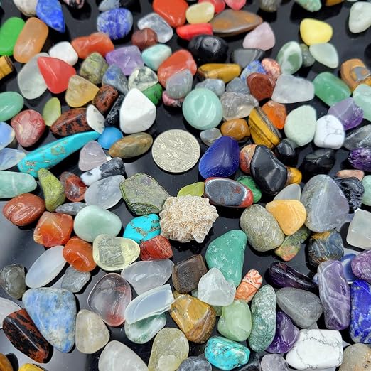 400Pcs+ Gemstones and Crystals Set, 30Kinds+ Bulk Tumbled Chps Crystals - Image 3