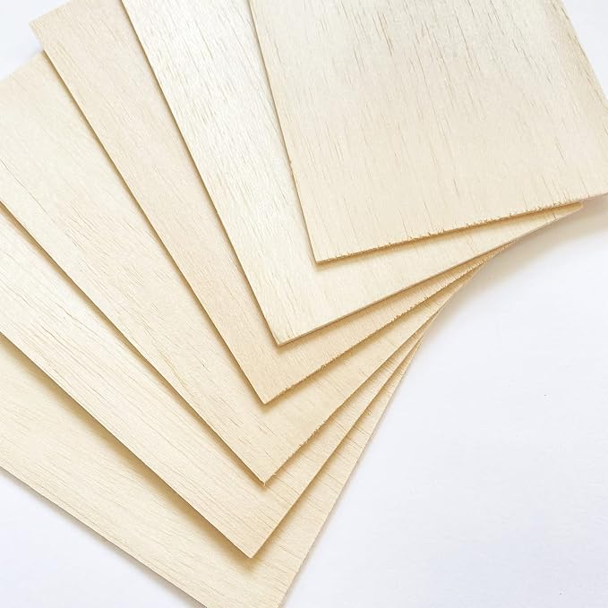 MUXGOA 20 Pcs Wood Sheets, Unfinished Balsa Wood Sheets - Image 4