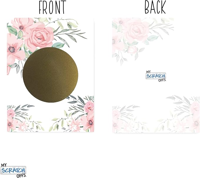 My Scratch Offs DIY Scratch Off Note Cards & Stickers, 20 Pack Bridal Flowers - Image 5