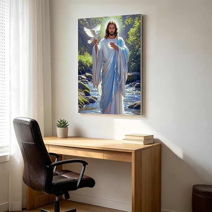 CHWGLFGG Jesus White Dove Diamond Painting Kit - Image 5