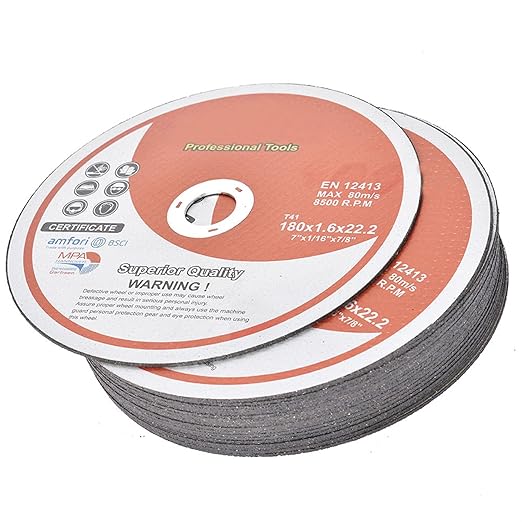 findmall 100 Pack 7" x1/16 x7/8" Cut-Off Wheel - Metal & Stainless Steel Cutting Discs