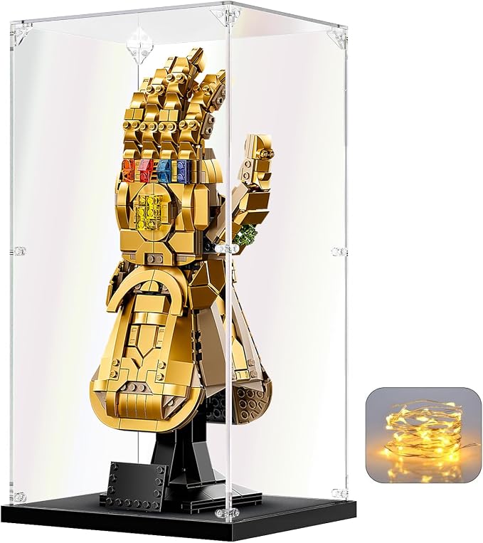 KOLIPI Acrylic Display Case for Lego Infinity Gauntlet 76191 Nano Gauntlet by KOLIPI