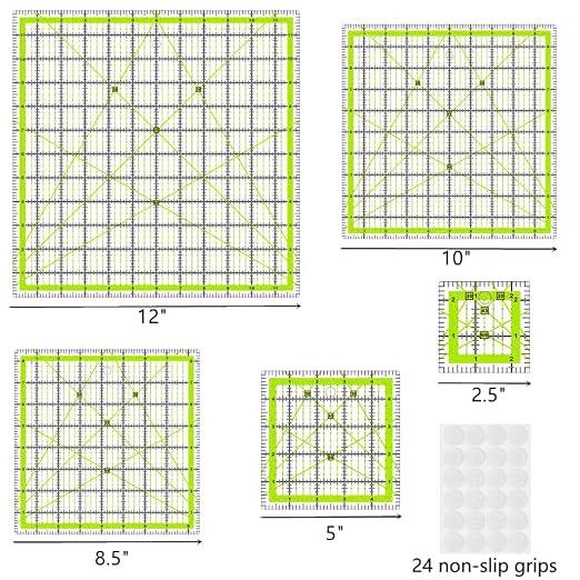 Quilting Rulers, 5 Quilting Templates Square Ruler - Image 4