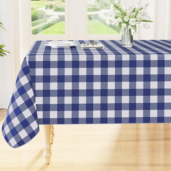 Smiry Square Table Cloth, Waterproof Vinyl Tablecloth by Smiry