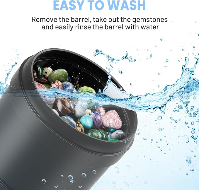 Flooyes Rock Tumbler Kit with Noise-Reduction Cover - Image 6