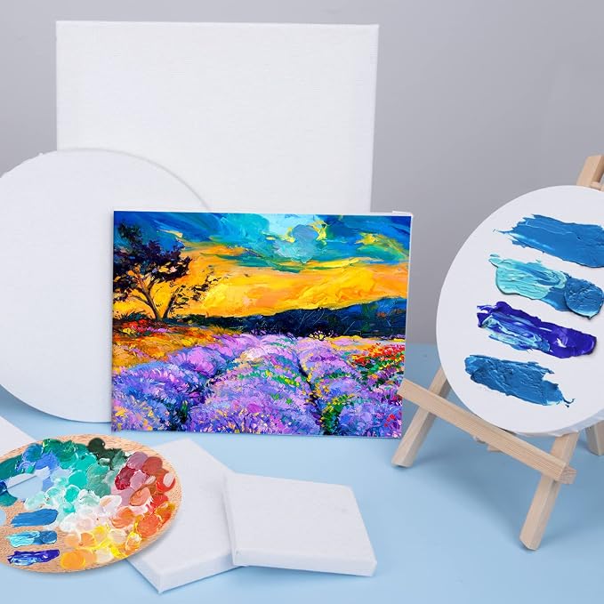 14 Packs Stretched Canvases for Painting, Round Canvas - Image 6
