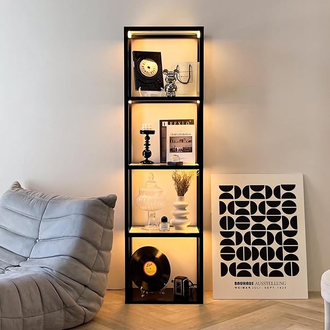 LED Display Shelf with Lights – Glass Display Cabinet - Image 7