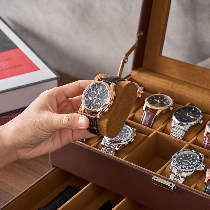 ProCase Watch Box, 14 Slot Mens Watch Case - Image 5