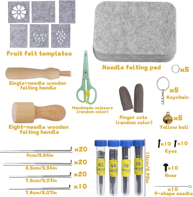 SOCNITC 20 Colors Needle Felting Kits - Image 2