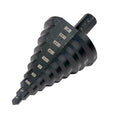 HSS 1/4-2 Inch Large High Speed Steel Step Drill bits, Doubles Flutes Large Step Bits for Hole Drilling in Iron, Copper, Aluminum, Wood, Plastic