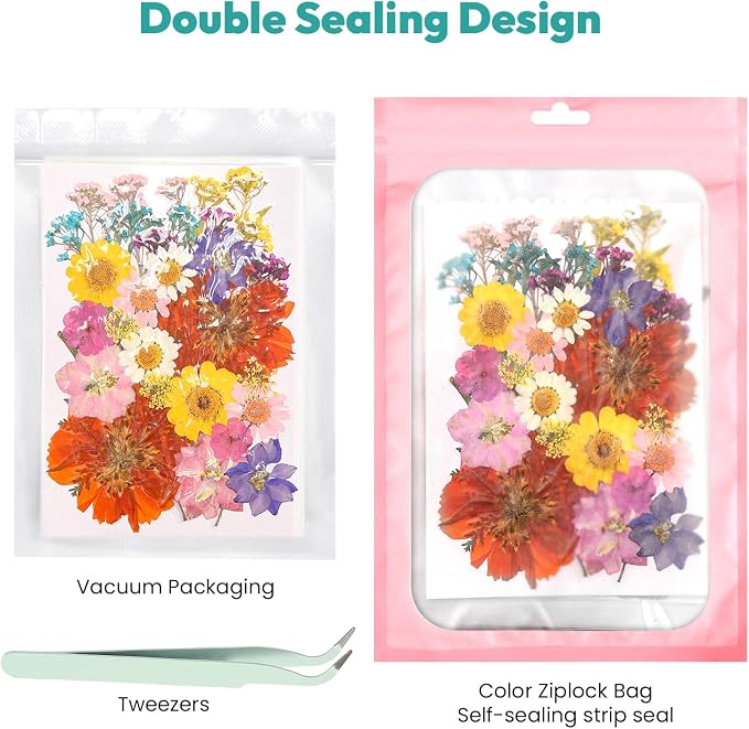 Dried Flowers, Resiners 58Pcs Pressed Flowers - Image 4
