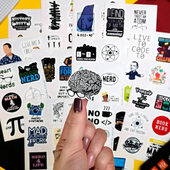 BulbaCraft 100Pcs Nerd Stickers, Cool Nerd Gifts - Image 6