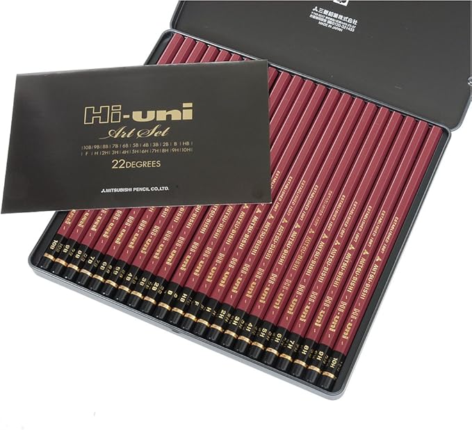 Uni Hi-Uni Wooden Pencil Art Set - Image 4