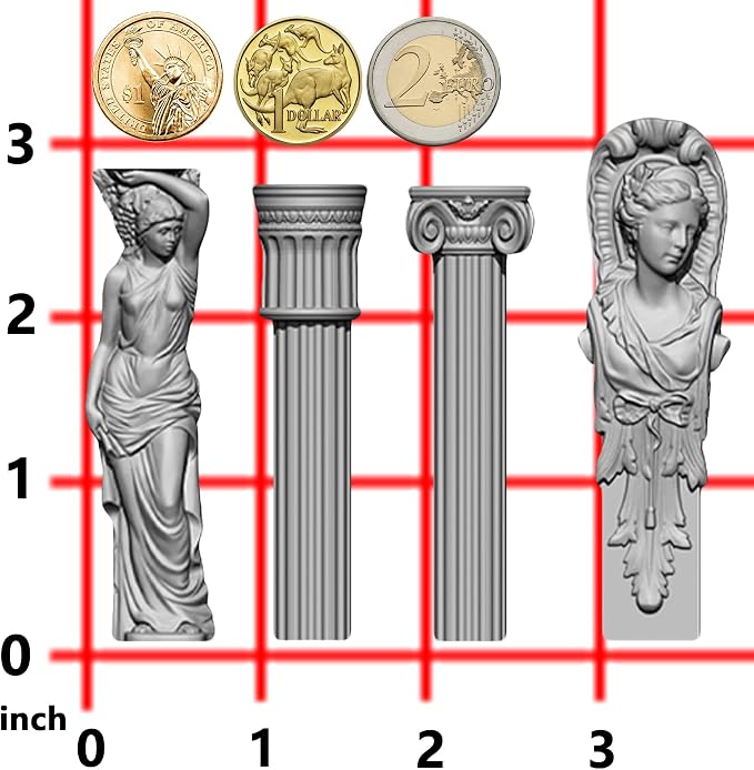 Art Mold for Polyclay Air Dry Clay Plaster, Decorative Column and Sculpture - Image 4