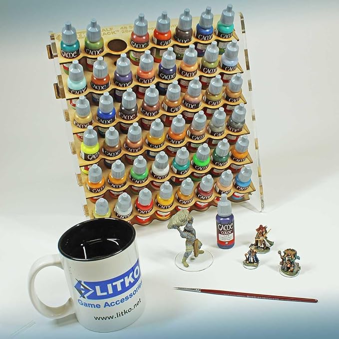 LITKO Paint Rack | Holds 48 18mL Dropper Bottles | Wall Mount | Workbench | - Image 2