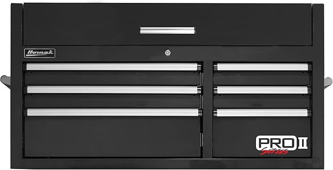 Homak PRO II Series 41” 6-Drawer Top Chest, Black, BK02041062