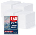 160 Pack 5x7 Inch Small Painting Canvas Boards by Unknown