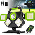 SYLSTAR 55W Rechargeable Work Light, 5000LM Magnetic Work Light, Foldable&360° Rotatable Led Work Light with 6 Light Modes, Portable Work Lights for Mechanic Jobsite Workshop Car Repairing
