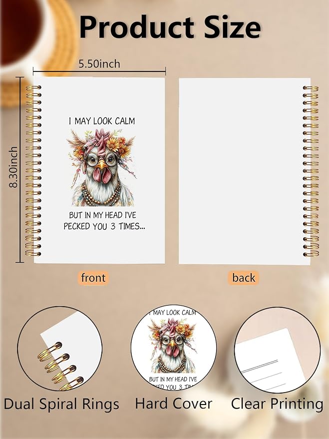 BitKan Funny Chickens Spiral Notebooks - Image 2
