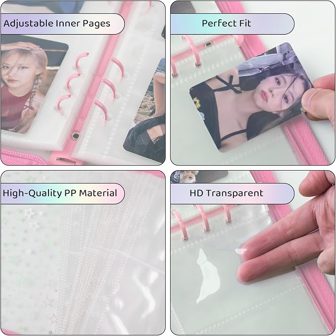 A5 Photocard Binder, K-Pop Korean Pop Photocard Holder Binder Book, 200 Pockets - Image 5