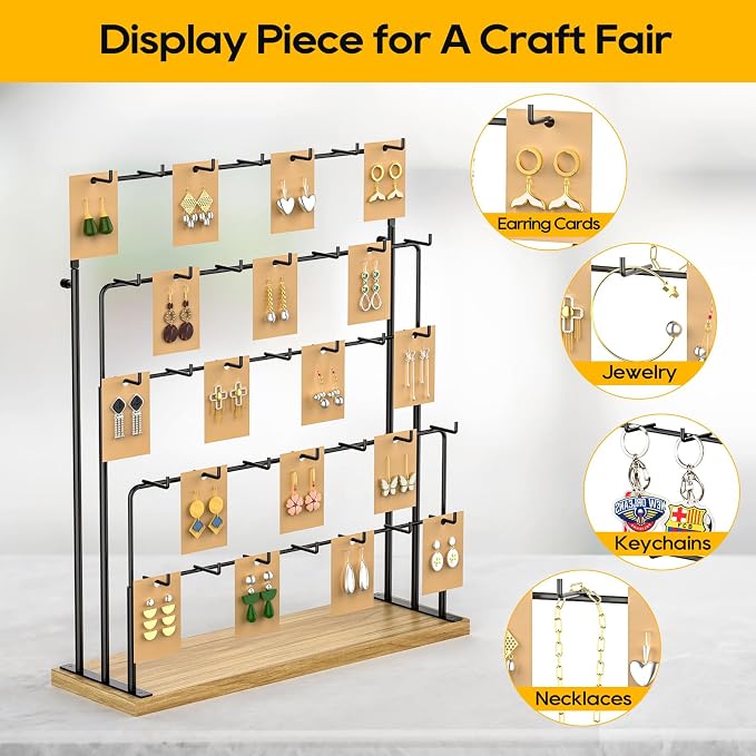 ORLESS Jewelry Display for Vendors, Earring Display Stand for Selling, Necklace - Image 2