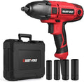 Eastvolt 800W Electric Impact Wrench, Heavy Duty 7.5 Amp Corded Max Torque 450 Ft-lbs 3400 RPM, 1/2 Inch with Hog Ring Anvil