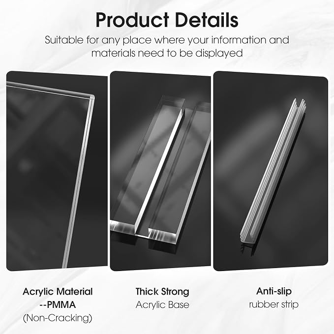MaxGear Acrylic Sign Holder 8.5" x 11" Acrylic Stands - Image 5