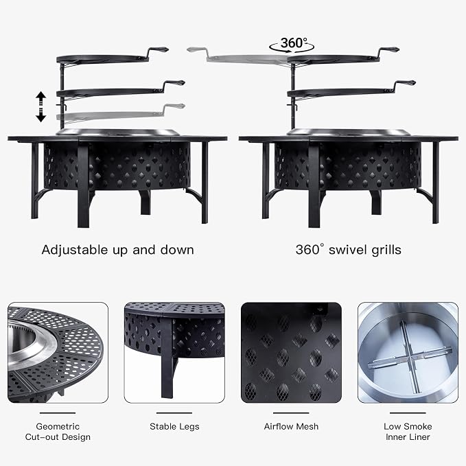 OutVue 42 Inch Smokeless Fire Pit - Image 7