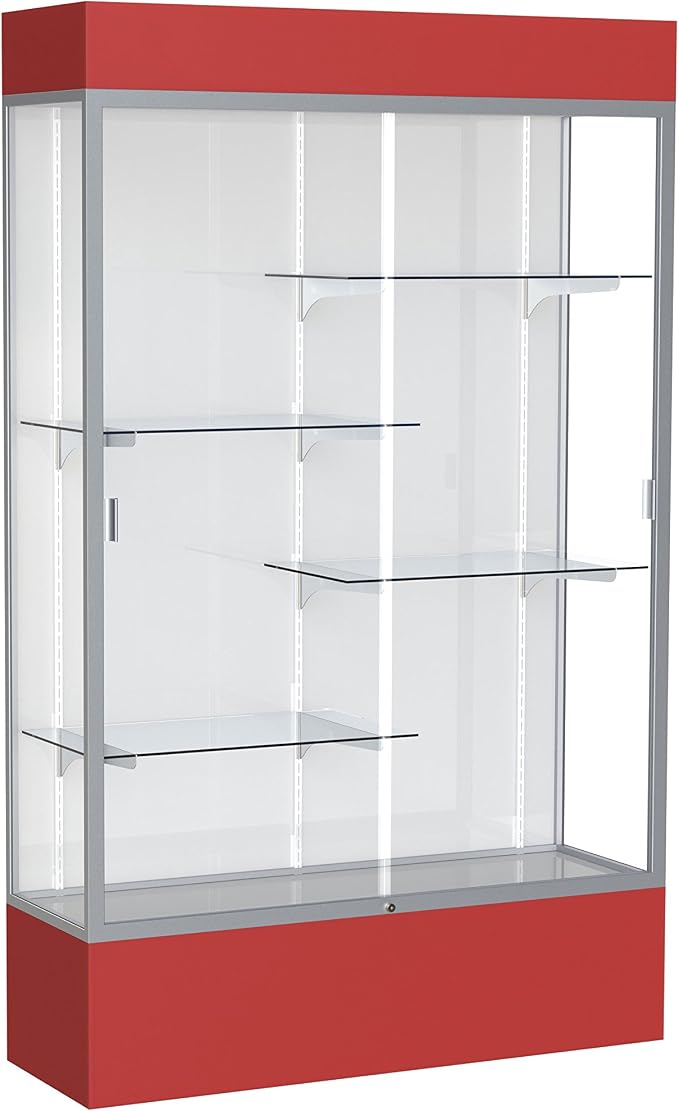 Waddell Spirit Lighted Floor Display Case, Satin Finish by WADDELL