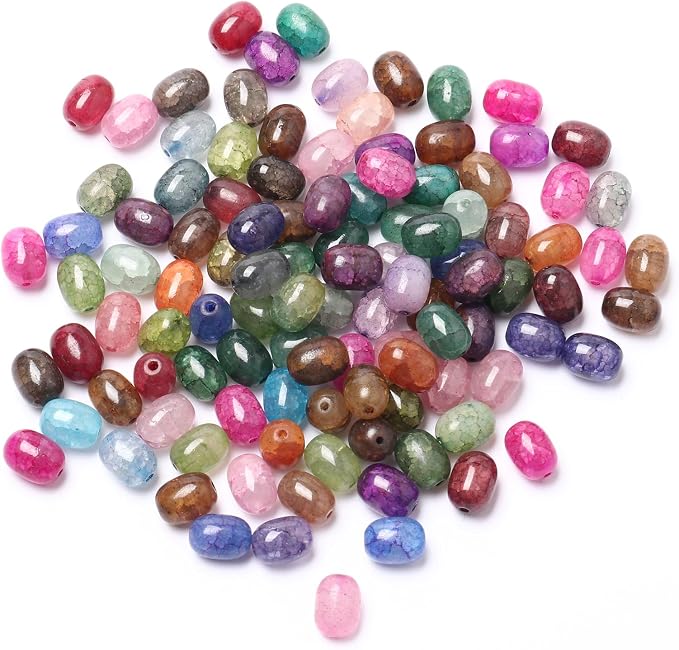 112PCS Natural Stone Beads Oval Agate Loose Beads Bulk by Cadikez
