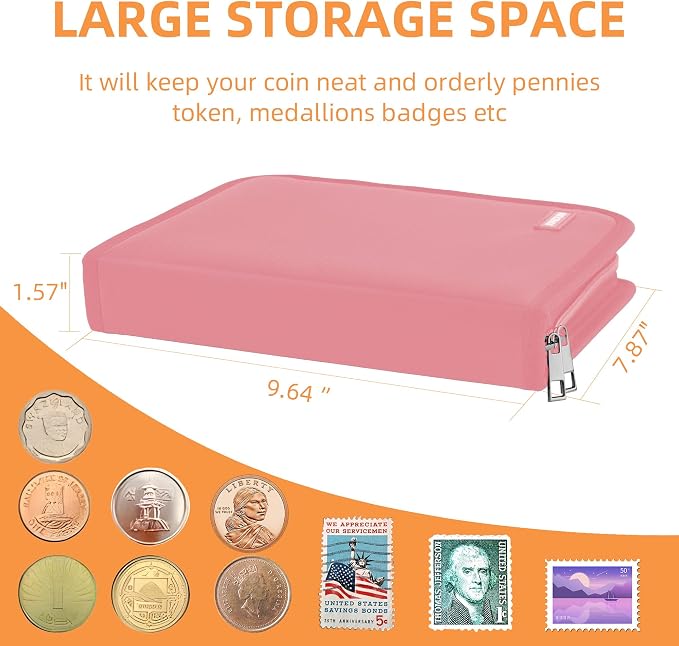 Coin Collection Book for Collector 260 Pockets Fireproof | Coin Collection - Image 6