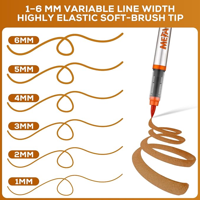 Metallic Acrylic Paint Markers, Fabric Paint, DIY Crafts - Image 2
