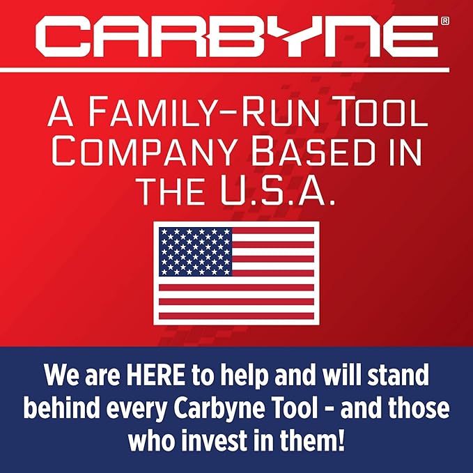 CARBYNE 3/8" Drive 6 Point Socket & Ratchet Set - 55 Piece | SAE & Metric. Includes Metric 8mm to 19mm, SAE 5/16" to 3/4". Chrome Vanadium Steel • From a Family-Run Tool Company Based in the U.S.A.