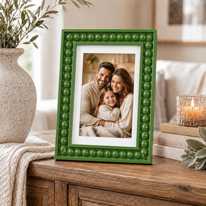 Solid Wood 5x7 Picture Frame Beaded Frame - Image 2