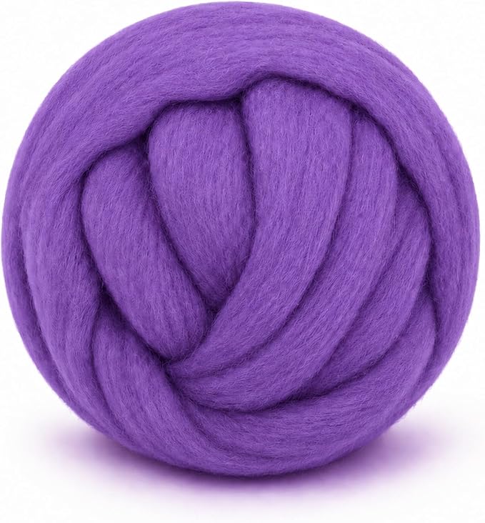 3.53oz Wool Roving: Needle Felting Wool White Roving Wool Felting Supplies Pure by Gipony