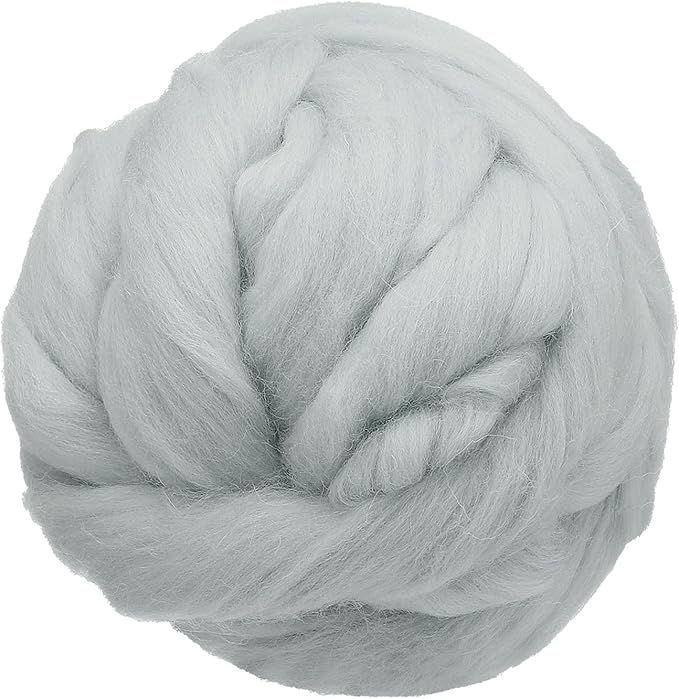 uxcell 3.53oz Wool Roving Yarn, Needle Felting Wool Fiber DIY Craft Needle Wet by uxcell